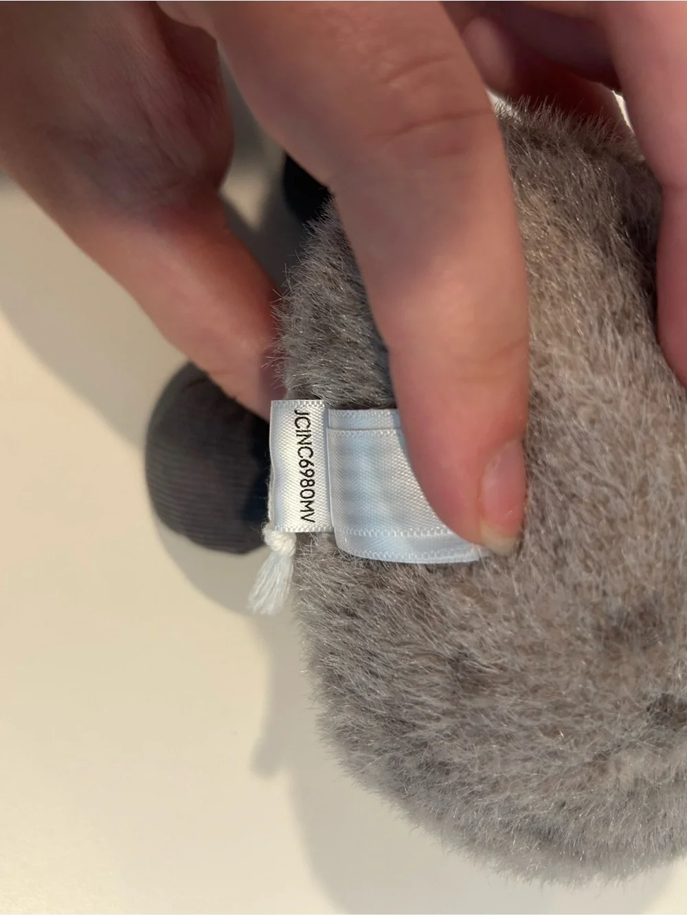 Jellycat Grey Fuzzy pebble